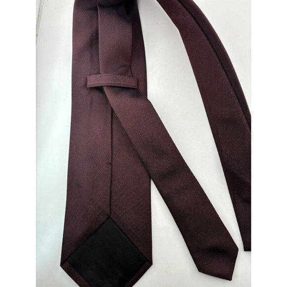 VTG LOT OF 3 Brown & Maroon Silk & Viscose Ties Made in Italy Retro Classi - Picture 3 of 11